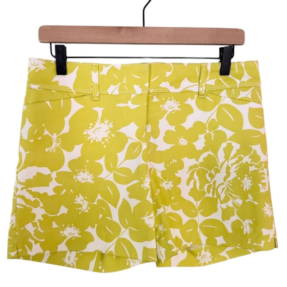 NWT The Limited Tailored Short Shorts Oversized Floral Yellow White Size‎ 4